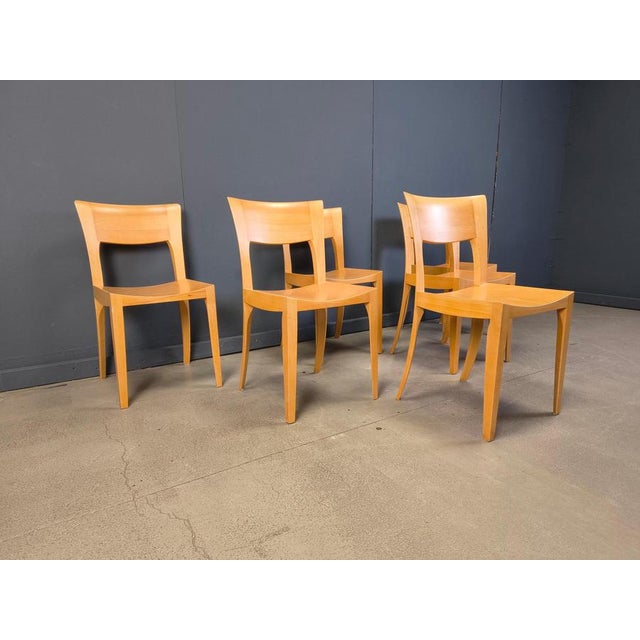 Vintage Oak Dining Chairs, Belgium, 1980s, Set of 6 For Sale - Image 9 of 16