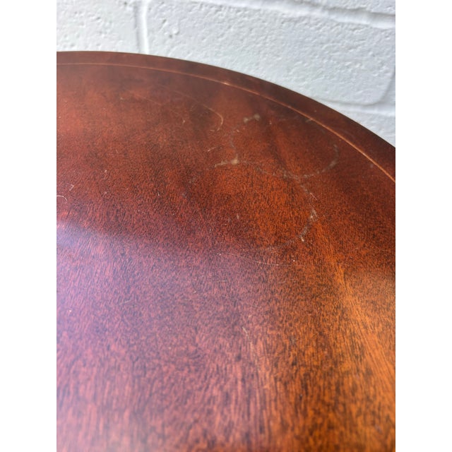 Wood Vintage Mahogany Two-Tier Claw Foot Dumbwaiter / Butler Table by Zangerle Tables For Sale - Image 7 of 9