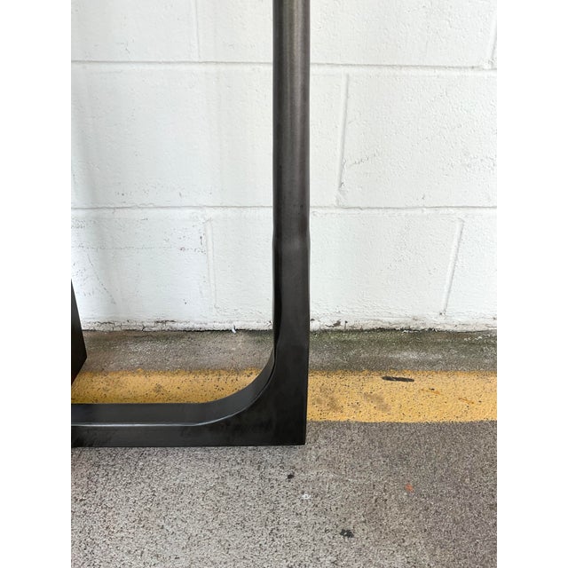 2020s Revelation Modern Gray Marble Tapering Console Table For Sale - Image 5 of 5