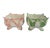 Mottahedeh Vintage Mottahedeh Majolica Cabbage Leaf Planters - A Pair For Sale - Image 4 of 8