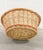 Wood Vintage Ombre Wicker Oval Basket Twisted Handles Large 23" × 17" For Sale - Image 7 of 7