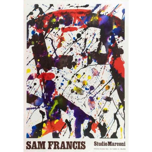 Sam Francis - Poster Exhibition is a mixed colored offset print realized in 1983. This print was realized in occasion of...