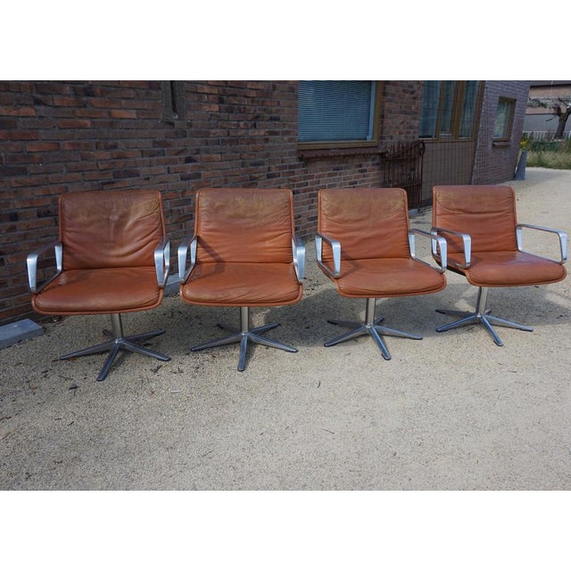 Metal Program 2000 Armchair in Leather by Delta Design for Wilkhahn, 1960s For Sale - Image 7 of 18