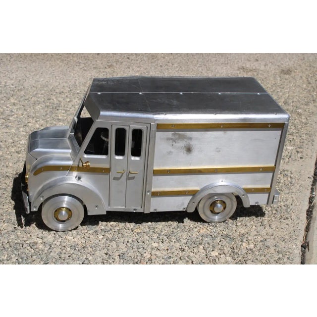Modern 1990s Studio Made Aluminum and Brass Truck For Sale - Image 3 of 12