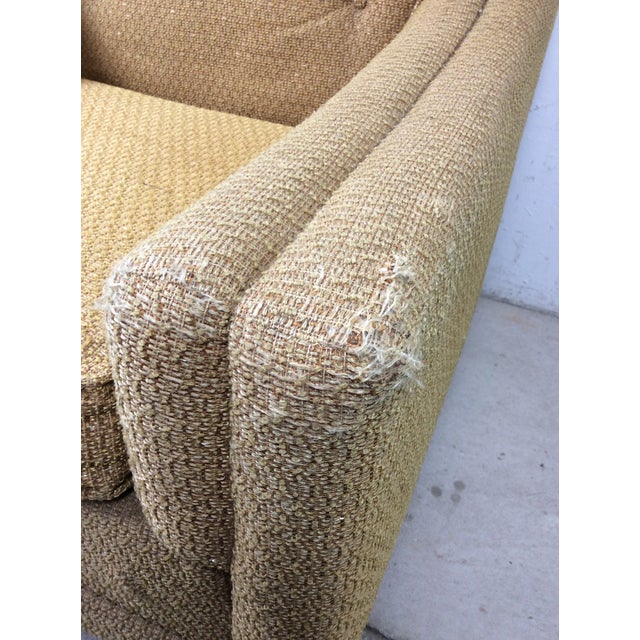 Mid Century Modern Lounge Chair With Vintage Yellow Upholstery For Sale In Philadelphia - Image 6 of 18