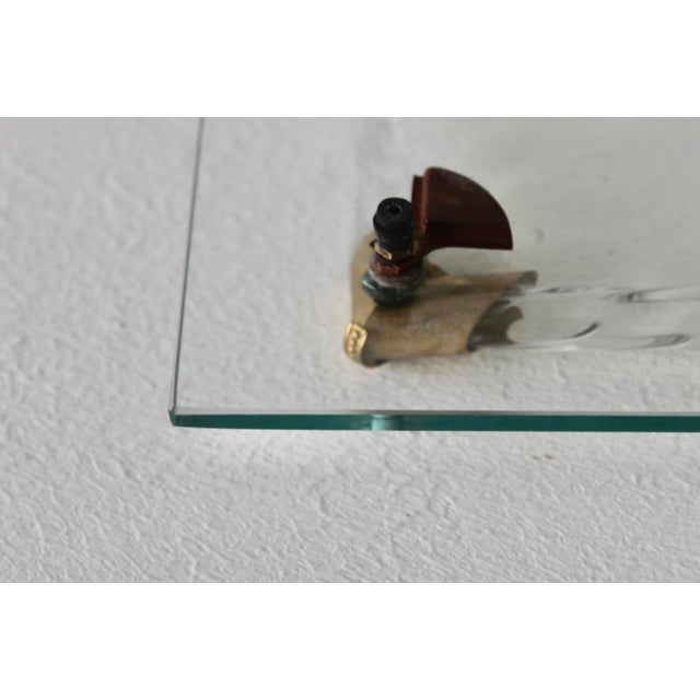 Metal Murano Style Glass Vanity Tray Brass Twisted Lanyard Vintage Mid-Century For Sale - Image 7 of 12