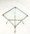 Mid-Century Modern Chrome Brass Ram Heads Hoof Feet Square Side End Stand Table Made in Italy For Sale - Image 3 of 13
