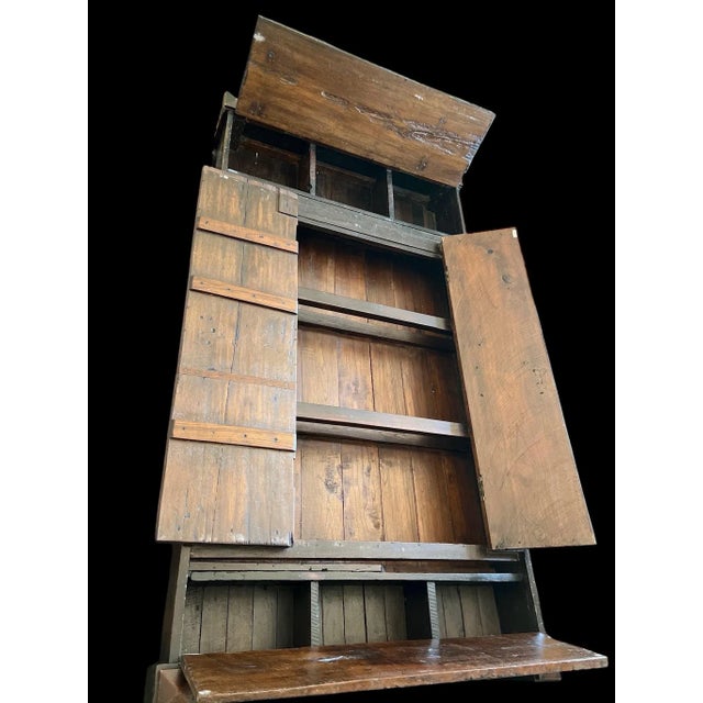 1900 - 1909 Early 1900s Antique 100+ Solid Wood Monk Bed Large Coffee Table W Storage For Sale - Image 5 of 11