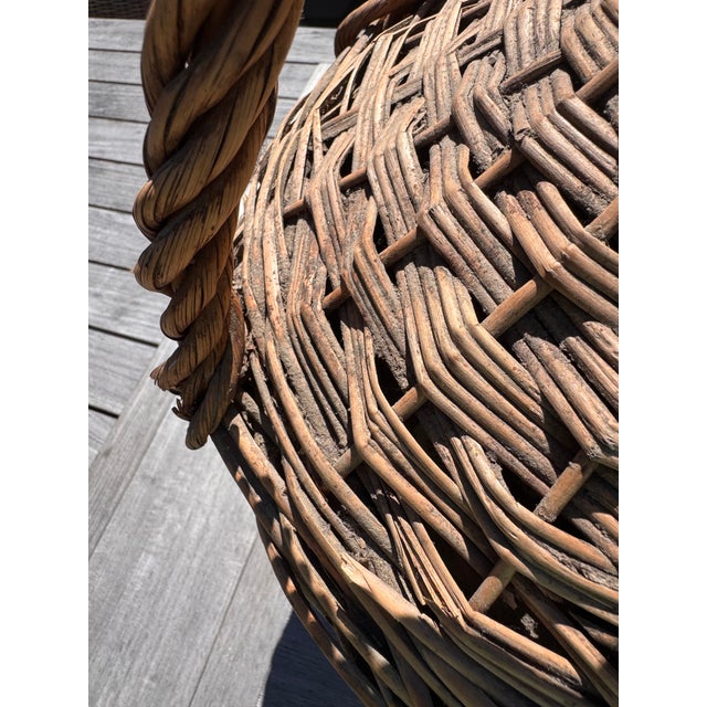 Wood Mid 20th Century French Wicker Demijohn For Sale - Image 7 of 10