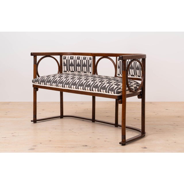 This exceptional bentwood bench settee was made in early 20th century and is attributed to josef hoffmann designed for...