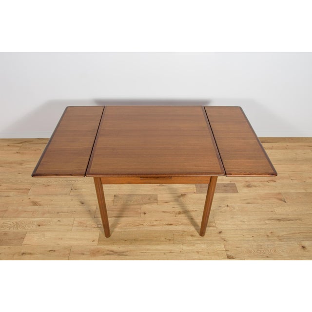 Mid-Century Square Extendable Teak Dining Table, Denmark, 1960s For Sale - Image 13 of 18