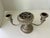 Vintage Seba Silver Plated 2 Branch Candelabra with Flower Frog 8.5"L X 4'H X 3.75"D Very good.