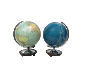 Terrestrial and Celestial Globes from Columbus, 1950s, Set of 2