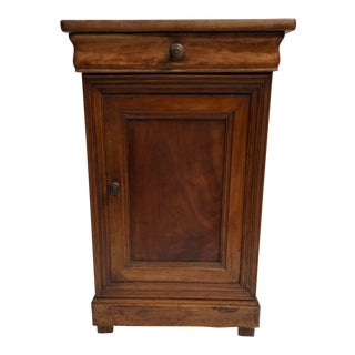 Louis Philippe 1800s Oak Commode Side Table For Sale