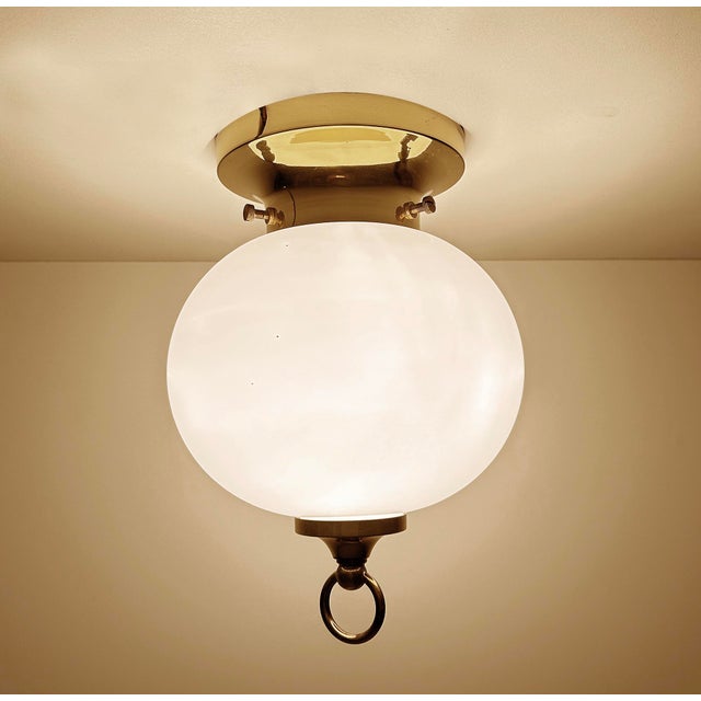 Metal Vintage Glass Flush Light from Limburg For Sale - Image 7 of 13