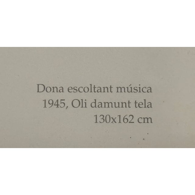 Black Vintage 1993 Joan Miró, "Dona Escoltant Música" Barcelona Centenary Exhibition Poster, Framed For Sale - Image 8 of 16