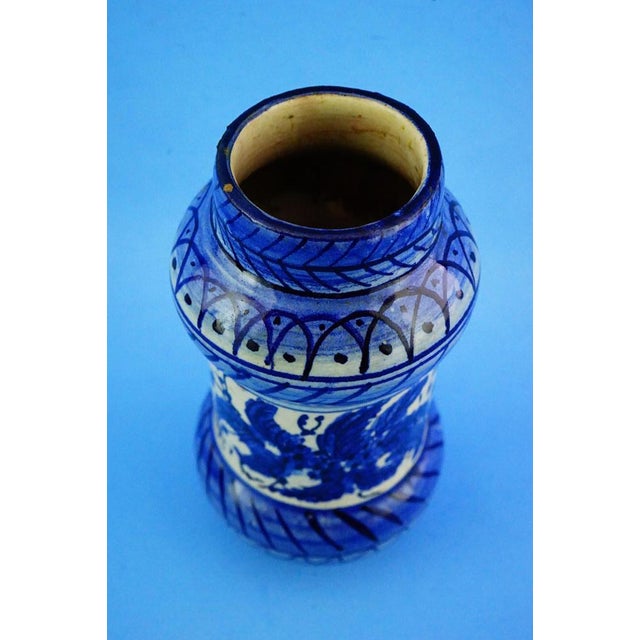 17th Century Albarello Pharmacy Jar in Ligurian Ceramic, Italy For Sale - Image 9 of 18
