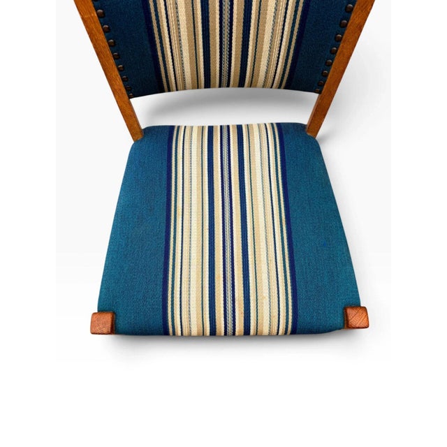 Set of Six Danish Oak Dining Chairs by Henning Kjærnulf For Sale - Image 11 of 12