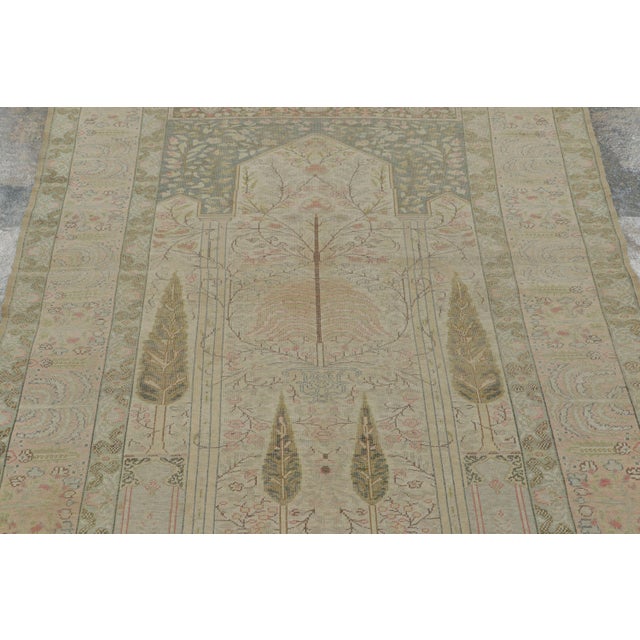 Rug & Kilim Antique Turkish Rug With Stylized Tree of Life Design & Cyprus Trees - Rug & Kilim For Sale - Image 4 of 7