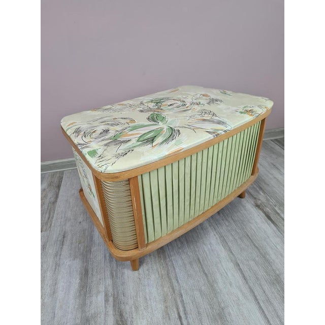Green Vintage Ottoman with Storage, 1960s For Sale - Image 8 of 12