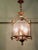 Large French Rococo Style Brass and Glass Lantern Hall Light, 1920 For Sale - Image 4 of 8