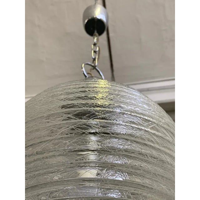 Ball Ceiling Lamps with Multi-Strands Engraving Effect, 1970s, Set of 2 For Sale - Image 12 of 15