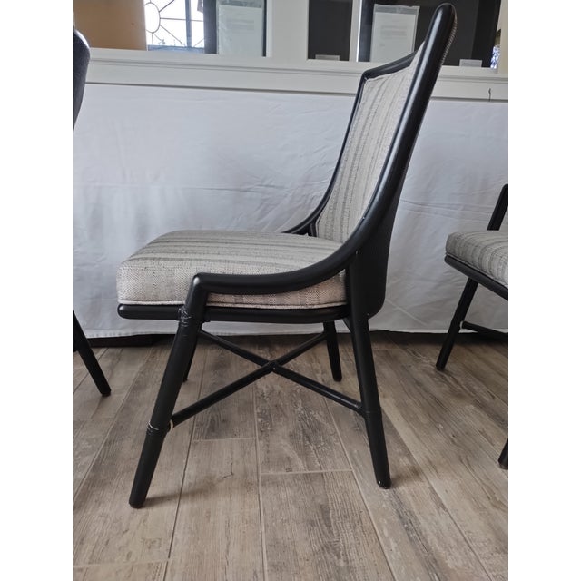 Light Gray Baker's Passage Dining Arm Chair by McGuire From the Laura Kirar Collection - Sold/Priced as a Set of 4 2 Arm, 2 Sides For Sale - Image 8 of 10