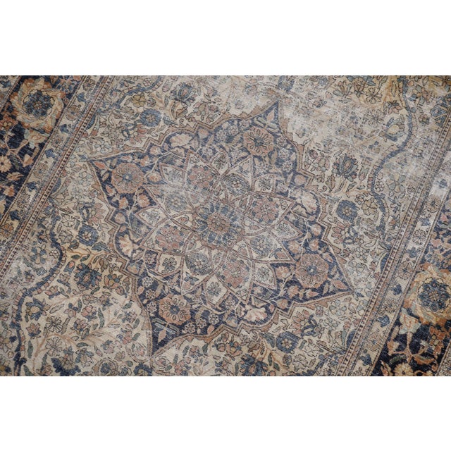 19th Century Antique Mohtasham Kashan Rug - 4'3" x 6'10" For Sale - Image 11 of 11