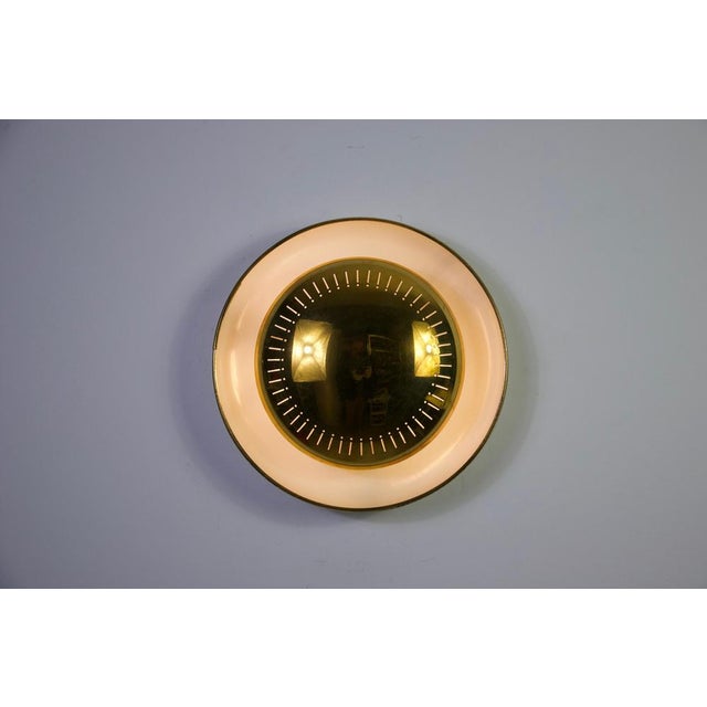 Mid-Century Brass Flush Mount or Wall Lamp attributed to Hillebrand Leuchten, 1960s For Sale - Image 11 of 13