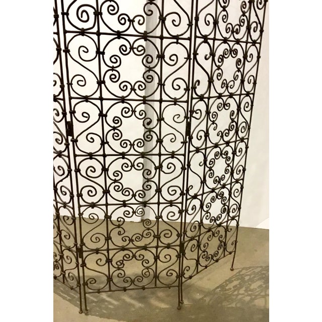 Vintage Transitional Hand Iron Screen/Room Divider Chairish