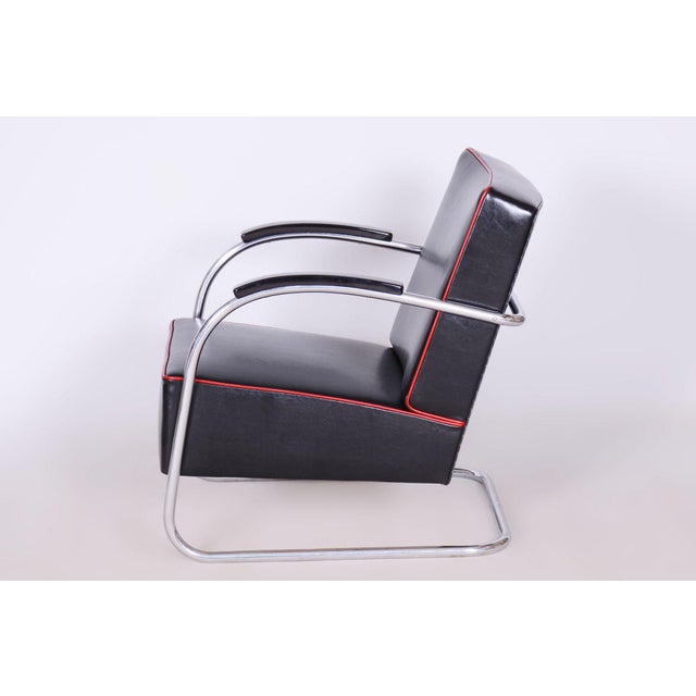 Bauhaus FN21 Armchairs in Leather by Mücke-Melder for Up Závody, Czech, 1930s, Set of 2 For Sale - Image 6 of 17