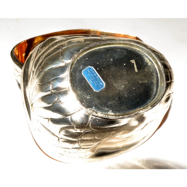 1970s F. B. Rogers Silver Plate Walnut Shaped Sculpture