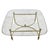 Metal Italian Brass and Glass Coffee Table, Hollywood Regency Style, 38.75", Circa 1970s For Sale - Image 7 of 12