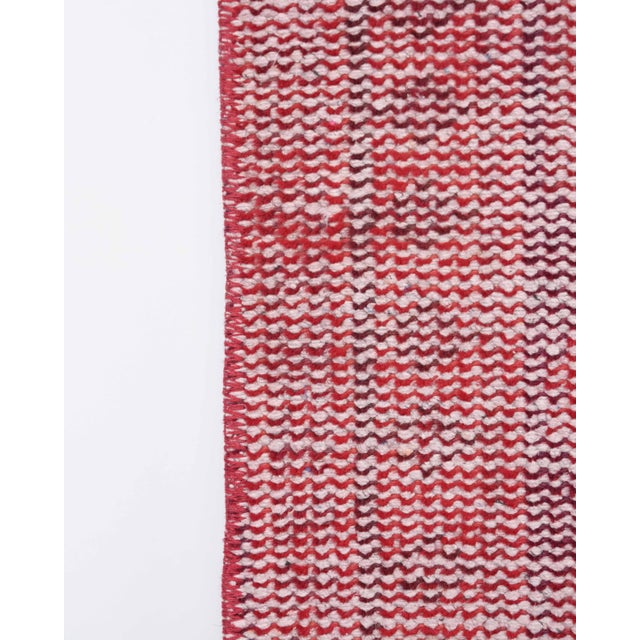 Turkish 1970s Vintage Turkish Oushak Handmade Wool Cotton Red Area Rug For Sale - Image 3 of 11