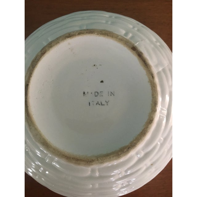 Mid 20th Century Round Ceramic Birds Finial Trinket Box Made in Italy For Sale - Image 5 of 6