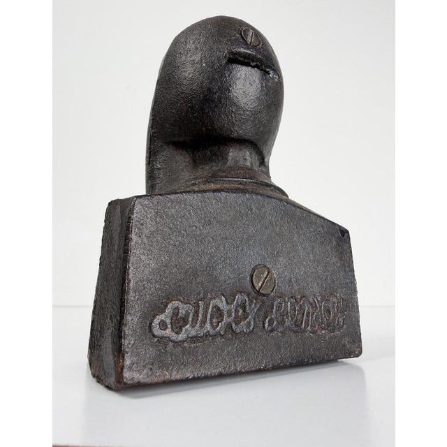 Cast Iron Charles Lindbergh Bust Money Box, 1930s For Sale - Image 13 of 18