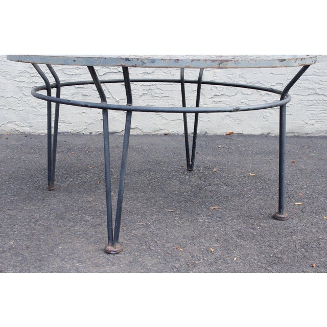 Mid-Century Modern Salterini Mid Century Modern 'Radar' Round Iron Outdoor Coffee Table For Sale - Image 3 of 18