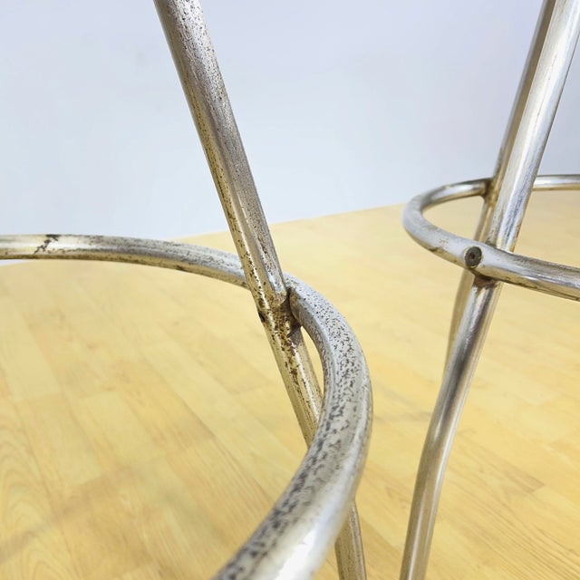 Industrial Stools in Tubular Steel and Plywood Seat, 1960s, Set of 2 For Sale - Image 17 of 18