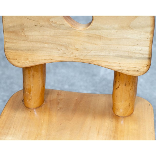 Brown Brutalist Chairs in Elm, 1950, Set of 6 For Sale - Image 8 of 11