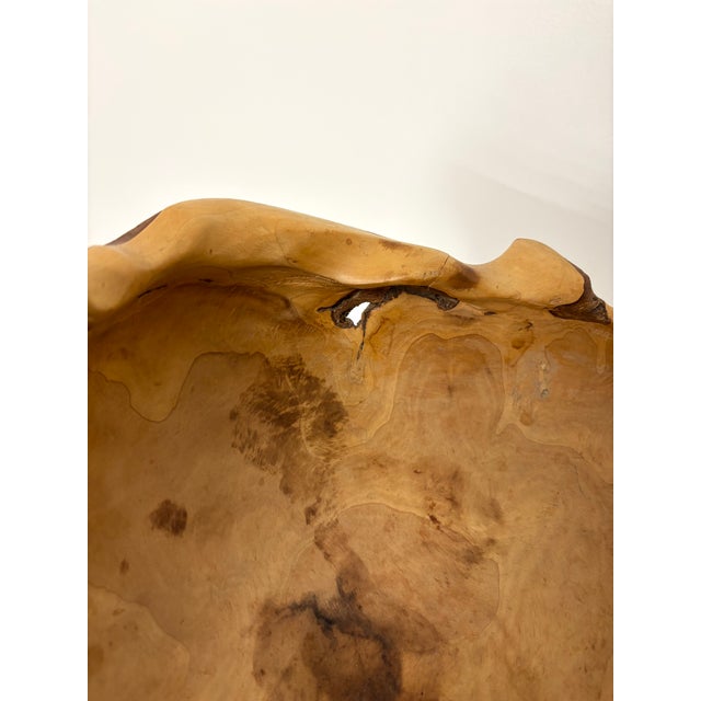 Swedish Handmade Burl Wood Bowl, 1980s For Sale - Image 6 of 9