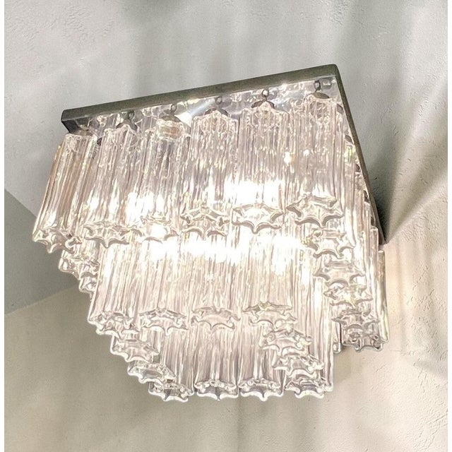 Glass Vintage Ceiling Lamp from Glashütte Limburg, 1960s For Sale - Image 7 of 7