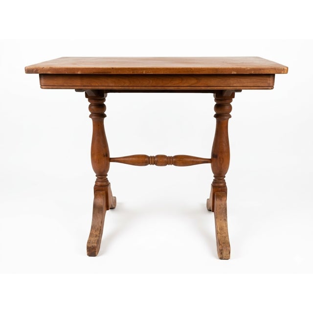 Early 20th Century Reischmann Colonial Revival Maple Library Table (C. 1910–1920) For Sale - Image 12 of 12