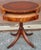 Early 20th Century Georgian Style Tooled Leather Inset Mahogany Drum Table For Sale - Image 10 of 10