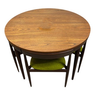 Danish Teak Extending Dining Table and Chairs by Hans Olsen, 1960, Set of 5 For Sale