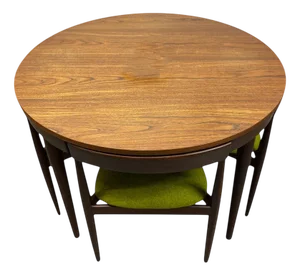 Danish Teak Extending Dining Table and Chairs by Hans Olsen, 1960, Set of 5