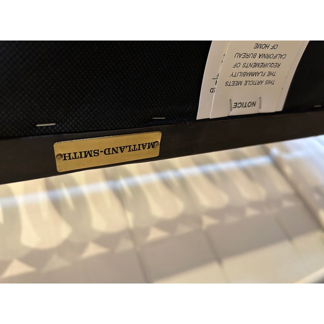 Hollywood Regency Black and Gold Loveseat With Circle Motif For Sale - Image 12 of 12