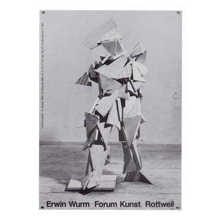Erwin Wurm at Forum Art Rottweil Exhibition Poster, 1987 For Sale