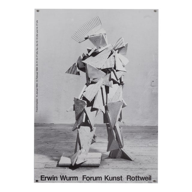Erwin Wurm at Forum Art Rottweil Exhibition Poster, 1987 For Sale