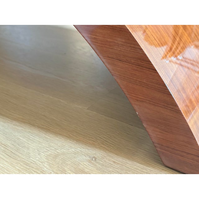 Brown Late 20th Century Postmodern Dining Table Attr. P. Costantini (With Leaves) For Sale - Image 8 of 12