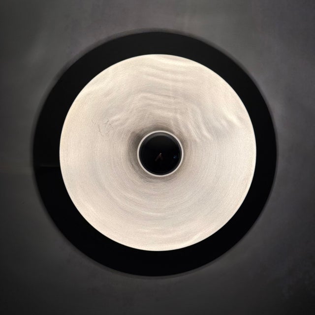 Large Mid-Century Disc Lamp attributed to Charlotte Perriand for Les Arcs, 1970s For Sale - Image 17 of 18